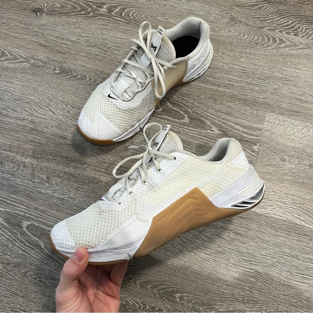Nike Metcon 7 By You Custom Men's Training Shoe size 9.5 white / gum